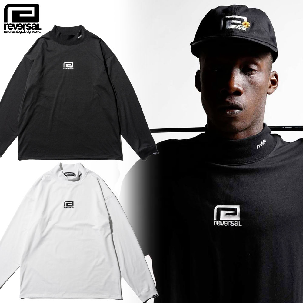 Rakuten - 【reversal/リバーサル】モックネック Tシャツ 長袖 オーバーサイズ ロンT/PEs MVS OVER SIZE MOCK NECK rv23aw152｜ゴルフ ウェア ビッグシルエット 速乾素材 スポーツ トレーニング ジム フィットネス アクティブ