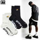 ソックス ロゴ ミドル/HOT FEELING FLOWER LOGO SOCKS rv23aw704｜靴下 ストリート メンズ ファッション 格闘技