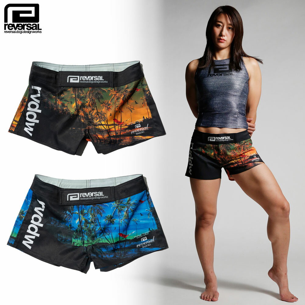 【reversal/リバーサル】レディース ファイトショーツ ハーフパンツ/RESORT FIGHT SHORTS WOMEN’S rv24ss802|ハーフショーツ ジム フィットネス スポーツ トレーニング 格闘技