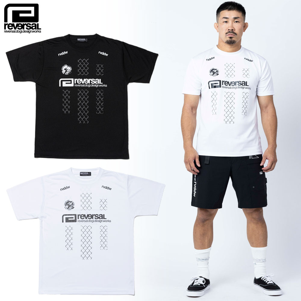 【reversal/リバーサル】 Tシャツ 半袖 ドライメッシュ/CAGE LINE DRY TEE rv26ss055｜トレーニング ジム フィットネス 格闘技