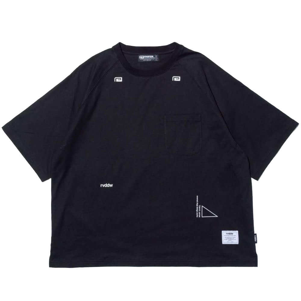 【reversal/リバーサル】 Tシャツ ワイドシルエット ラグラン コットン/WIDE RAGLAN COTTON TEE rv26ss053｜ビッグシルエット ポケット付 ストリート スケーター スポーティ メンズ ファッション