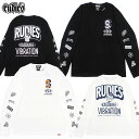 クレヨンしんちゃん コラボ 長袖 Tシャツ ロンT rudies/RUDIE'SxCRAYON SHINCHAN KASUKABE VIBRATION LSTEE 86045 86046｜ストリート スケーター メンズ レディース キッズ