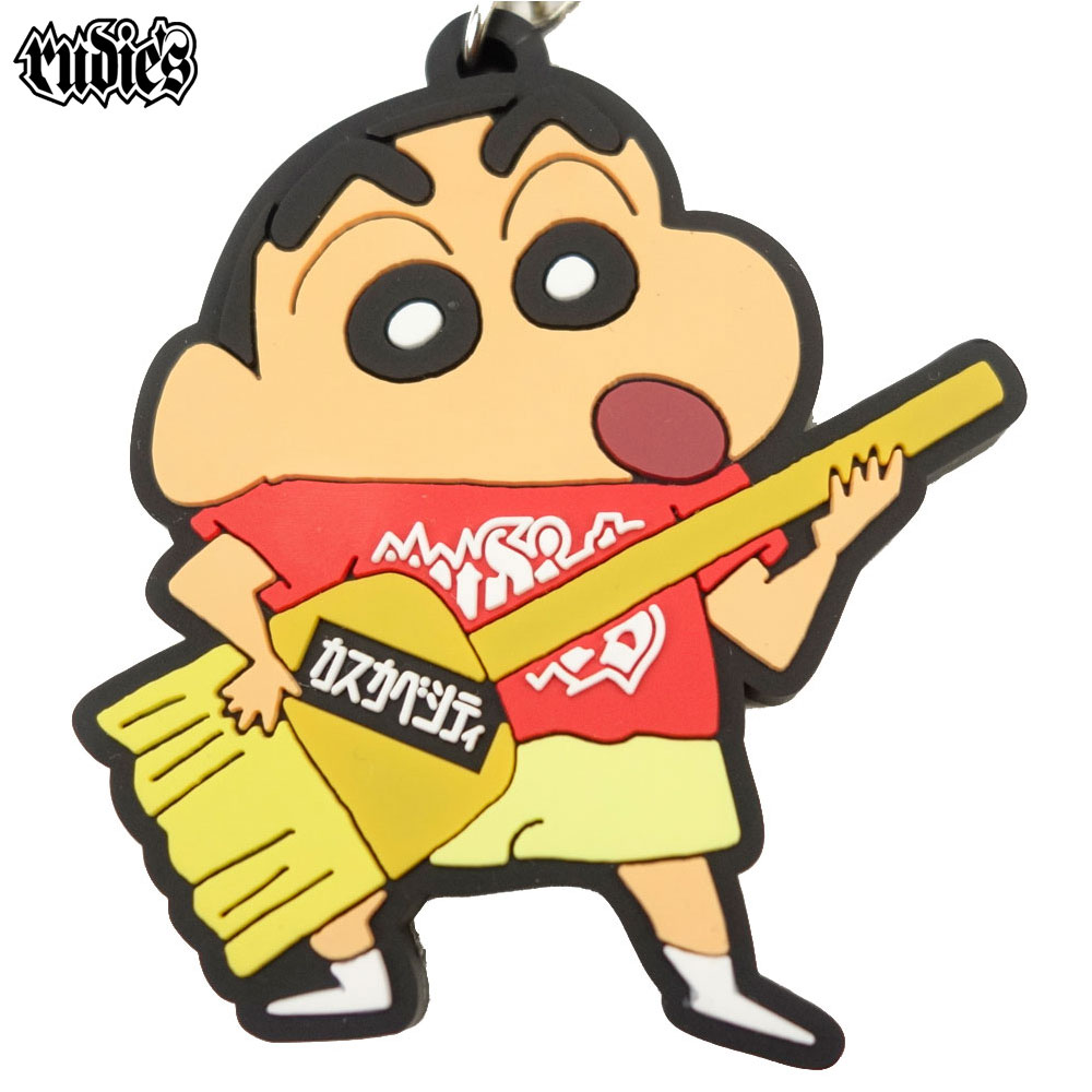 クレヨンしんちゃん コラボ クリアファイル キーホルダー/RUDIE'SxCRAYON SHINCHAN BROOMGUITAR KEYHOLDER 86065｜rudies メンズ レディース キッズ