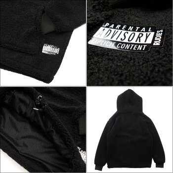 【RUDIE'S/ルーディーズ】アノラックボアフードハーフジップパーカー/PHATBOAANORAK