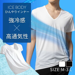 【強冷感×高通気性】冷感インナー メンズ インナー Vネック 冷感 吸汗 速乾 伸縮抜群 Tシャツ 無地 メッシュ Q-MAX0.4 半袖 快適 防臭抗菌 白 黒 肌着 下着 インナーシャツ ルームウェア コンプレッション アンダーウェア 夏