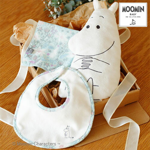 ■商品情報： ITEM SPEC メーカー・ブランド MOOMIN BABY（ムーミンベビー） 商品名 MOOMIN　BABY　ムーミンギフトセット　ベーシック カラー・デザイン ミント(APMB050997400)ピンク(APMB050993200) サイズ アームピロー：H29×W15×D4.5cm／44gハンカチビブ：H28×W28cm（首回り38cmまで）／10gタオルビブ：H25×W21cm（首回り28cmまで）／23g 素材 アームピロー：本体:綿80%・ポリエステル20%、ベルト:綿100％、中わた:ポリエステル100%ハンカチビブ：本体:綿100%タオルビブ：本体:綿80%、ポリエステル20%、バインダー:綿100% 重量 104g（セット品本体のみ） 仕様 ■セット内容：アームピロー、ハンカチビブ、タオルビブ、各1個ずつ 生産国 中国 注意事項 ※複数店舗を運営しておりますため、ご注文の入れ違い等で欠品などになってしまう場合がございます。万が一、発送が遅れる場合は、ご注文受付当日中にご案内差し上げます。誠に恐れ入りますがご了承くださいますよう、お願い申し上げます。※ご予約・お取り寄せ商品は、ご注文受付後にお客様ご注文分としてメーカーへ発注を致します為、基本的にキャンセルやご返品はお受けできません。※実際の商品の色になるべく近いかたちで掲載しておりますが、モニターの違いなどで実際の商品と色味が異なる場合がございます。予めご了承ください。 ※柄がプリント・刺繍されている商品は、生地をランダムに裁断するため、柄の出方に個体差が生じます。出来上がりはひとつひとつ異なりますので、予めご了承ください。MOOMIN　BABY　ムーミンギフトセット　ベーシック かわいいムーミンのアームピロー、ハンカチビブ、タオルビブのセット MOOMIN BABY（ムーミンベビー） 北欧フィンランド生まれのキャラクター"MOOMIN"のベビーブランドがついにデビューしました。大人の女性に人気の高いムーミン。おしゃれでこだわり派のママにも愛される商品が続々登場します。 アームピロー、ハンカチビブ、タオルビブのセット 出産祝いにぴったりなアイテム！ギフトに最適なクラフト紙のBOX入り。 01．アームピロー かわいいムーミンが、授乳中の赤ちゃんとママを快適にサポート！ 02. ハンカチビブ ガーゼハンカチ。スナップを留めるとビブとしても使えます。 03. タオルビブ 厚手のパイル素材で、よだれをしっかり吸収！ バリエーション ミント、ピンクの2種類からお選びください。 お手入れ方法 ●アームピロー洗濯の際は、単独で手洗いしてください。蛍光増白剤を含んだ洗剤は使用しないでください。つけ置き洗いはしないでください。洗濯後はすぐに脱水を行い、元の寸法に合わせて形を整えて平干ししてください。●ハンカチビブ洗濯の際は、弱水流で洗濯ネットを使用してください。蛍光増白剤を含んだ洗剤は使用しないでください。つけ置き洗いはしないでください。洗濯後はすぐに脱水を行い、元の寸法に合わせて形を整えて干してください。●タオルビブ洗濯の際は、弱水流で洗濯ネットを使用してください。蛍光増白剤を含んだ洗剤は使用しないでください。つけ置き洗いはしないでください。洗濯後はすぐに脱水を行い、元の寸法に合わせて形を整えて干してください。 ご使用上の注意点 ■保護者の方へ必ずお読みください。 お子さまの誤飲・窒息など、不慮の事故につながるおそれがあります。 ※布地がお子様の口や鼻を覆わないよう十分に注意してください。 ※睡眠時はご使用いただけません。 ※ぶつけたり、こすったり、濡れたままで放置した場合、他のものに色が付着することがありますので注意してください。 ※保護者の方の目の届く場所で使用してください。 ※本来の用途以外には使用しないでください。火気や暖房器具に近づけないでください。 ※破損、変形した製品は使用しないでください。 おまけキャンペーン！ ムーミンベビー　関連商品リンク ムーミンギフトセット ベーシック ムーミンアームピロー おめかし汗取りタオル 単品 おめかし汗取りタオル 選べる2枚セット ■keyword：ガーゼギフトセット/おくるみ/ビブ/タオルビブ/ハンカチビブ/スタイ/ハンカチ/タオル/綿/コットン/やわらかさ/ギフト/出産祝い/ベビー/赤ちゃん/乳児/幼児/乳幼児/プレゼント/アームピロー/ハンカチビブ/タオルビブ/ミント/ピンク/ベーシック/白/ホワイト/水色/花柄/淡い/パステル/ムーミン/