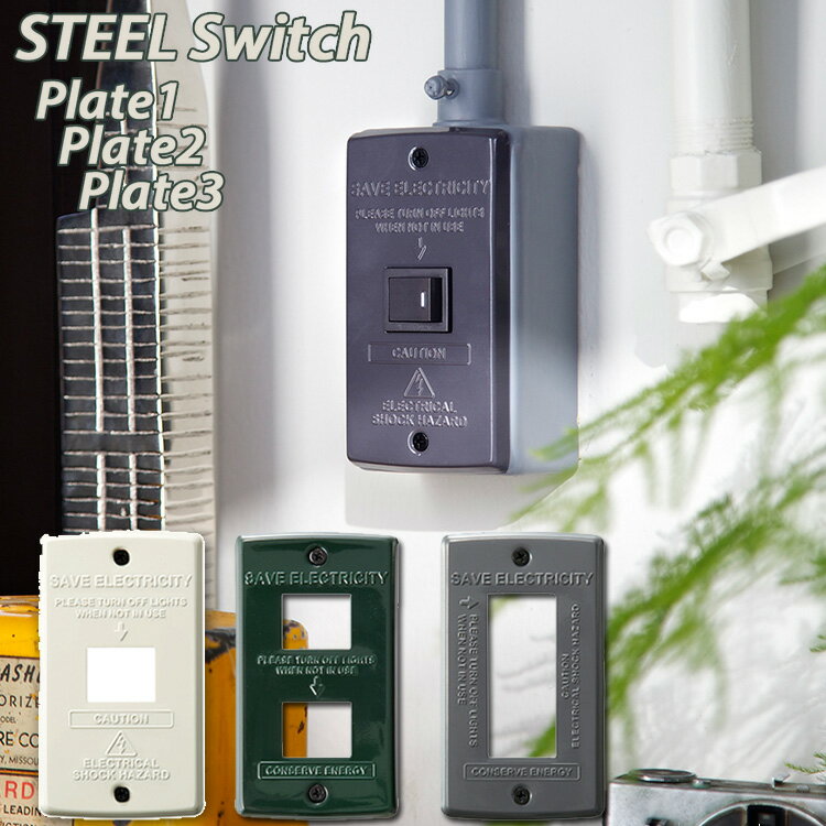 STEEL Switch plate スチールスイッチプレート TK-2081/ART WORK STUDIO【メール便送料無料】