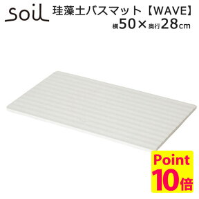 日本製 soil バスマット ウェーブ（280×500×9.5mm）/BATH MAT wave/アッシュコンセプト【アスベスト検査済】【送料無料】【ポイント10倍】【5/7】【ASU】