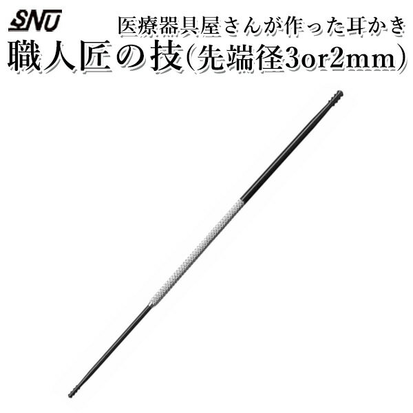 医療器具屋さんが作った耳かき 職人匠の技 先端径2mm/3mm 2way 耳掃除（SNYU）【メール便送料無料】【DM】