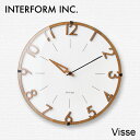 【電池おまけ付】【予約】壁掛け時計 電波時計 Visse フィッセ CL-3707 INTERFORM インターフォルム 壁掛け時計 ウォールクロック おしゃれ...