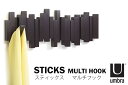 【200円OFFクーポン対象】Umbra スティックス マルチフック STICKS MULTI HOOK （壁掛け フック 洋服掛け インテリア 洋服 バッグ 玄関 整理 スタイリッシュ コートハンガー おしゃれ モダン）アンブラ【送料無料】【ポイント2倍】【5/7】【ASU】 3