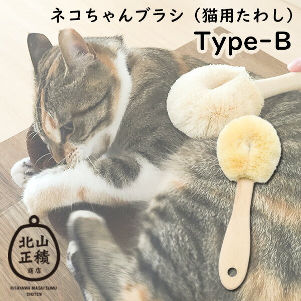 ペット用たわし ネコちゃんブラシ 猫用たわし Bタイプ ブラッシング ペット用ブラシ ペットブラシ 