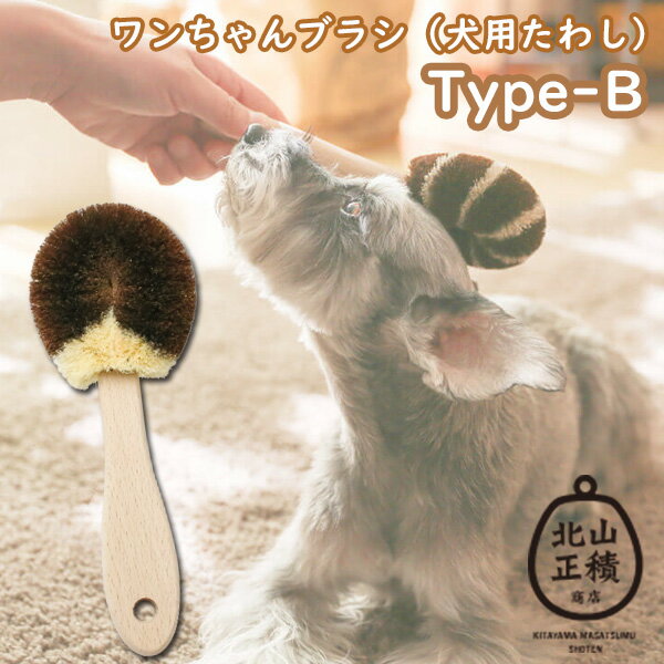 ペット用たわし ワンちゃんブラシ 犬用たわし Bタイプ ブラッシング ペット用ブラシ ペットブラシ 