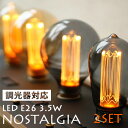 選べる2個セット 調光器対応 NOSTALGIA ノスタルジア バルブ エジソンバルブ LED ライト NOSTALGIA LED BULB（WVT）