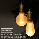 調光器対応 NOSTALGIA ノスタルジア フロスト LONG GLOBE エジソンバルブLED E26 FROST ロング グローブ LED Bulb（WVT）