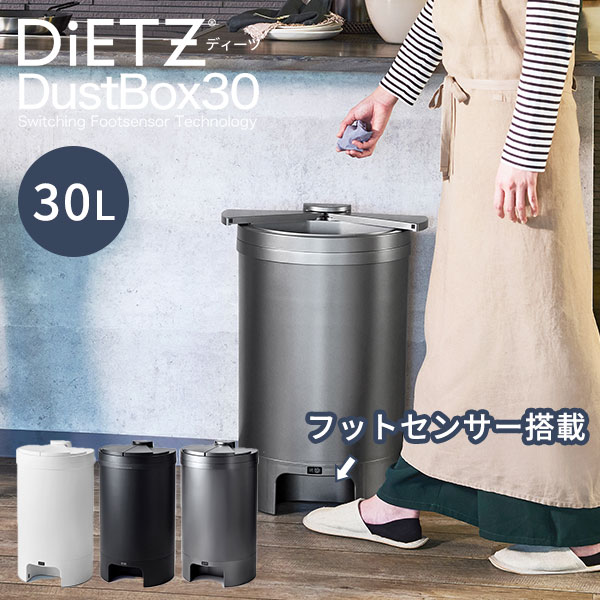 【最新モデル】【特典付】DiETZ DustBox30 ディーツ ダストボックス 自動開閉 ゴミ箱 フットセンサー（VRAS）【送料無料】【ポイント12倍】【5/22】【ASU】