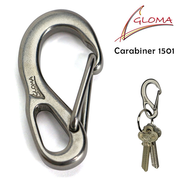 カラビナ 1501 GLOMA NAUTICA Carabiner グローマ ノーティカ キーホルダー 金具 キーリング キーフック おしゃれ バウシャックル ステンレス ブランド 鍵（DTL）