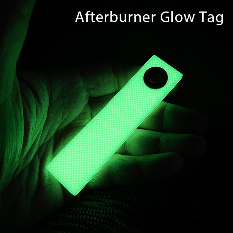 楽天インテリア雑貨　フラネ flanerAfterburner Glow Tag アフターバーナー グロータグ 3613 GLOW Series 目印 キーリング 鞄 バッグ 光る 蓄光 防災グッズ 整理 玄関 おもしろ雑貨 アメリカ軍 最大24時間発光可能（DTL）【メール便可】【ポイント2倍】【5/23】