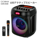 CICONIA LED アクティブスピーカー チコニア CDR-050D Bluetooth FMラジオ ワイヤレスマイク付属 TWS バッテリー内蔵 リモコン付属 ラジオ付き 高音質 持ち運び アウトドア 音楽再生 カラオケ センター商事（CENS）【送料無料】【ポイント15倍】【5/22】【海外×】【ASU】