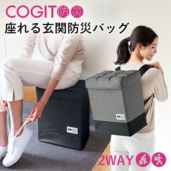 【2000円OFFクーポン対象】【選べる特典付】COGIT防災 座れる玄関防災バッグ コジット 防災バッグ 防災リュック 座れる 椅子になる 収納 スツール 災害対策 イス 防災用（COJI）【送料無料】【ポイント5倍】【6/11】【ASU】