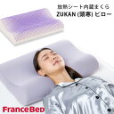 【1000円OFFクーポン】フランスベッド ズカンピロー 頭寒ピロー まくら もちもち 放熱 ジェル ストレス 軽減 専用カバー付き 夏用 クール 冷感 涼感 ...