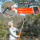 【500円OFFクーポン】予備バッテリー付き ファミラ NEW充電式コードレス2WAY高枝チェーンソー8点セット 04287 充電式 コードレス 2WAY 高枝...