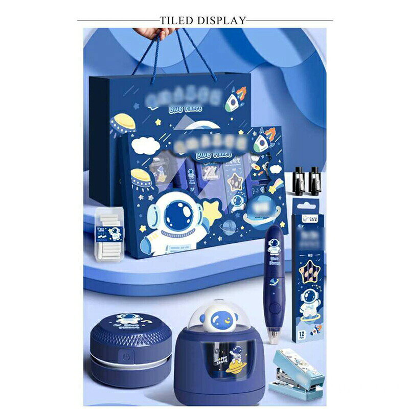【SS限定10%OFF】電動文房具セット 知育玩具 入学 入園準備グッズ 子供入学文房具セット 電動ペン削り機 ミニ電気掃除機 電気消しゴム 鉛筆 ホッチキス 学習玩具 消し ブルー ピンク クリスマス 誕生日 プレゼント ギフト flap-angel-10025761 Flap Angel サンプル画像3