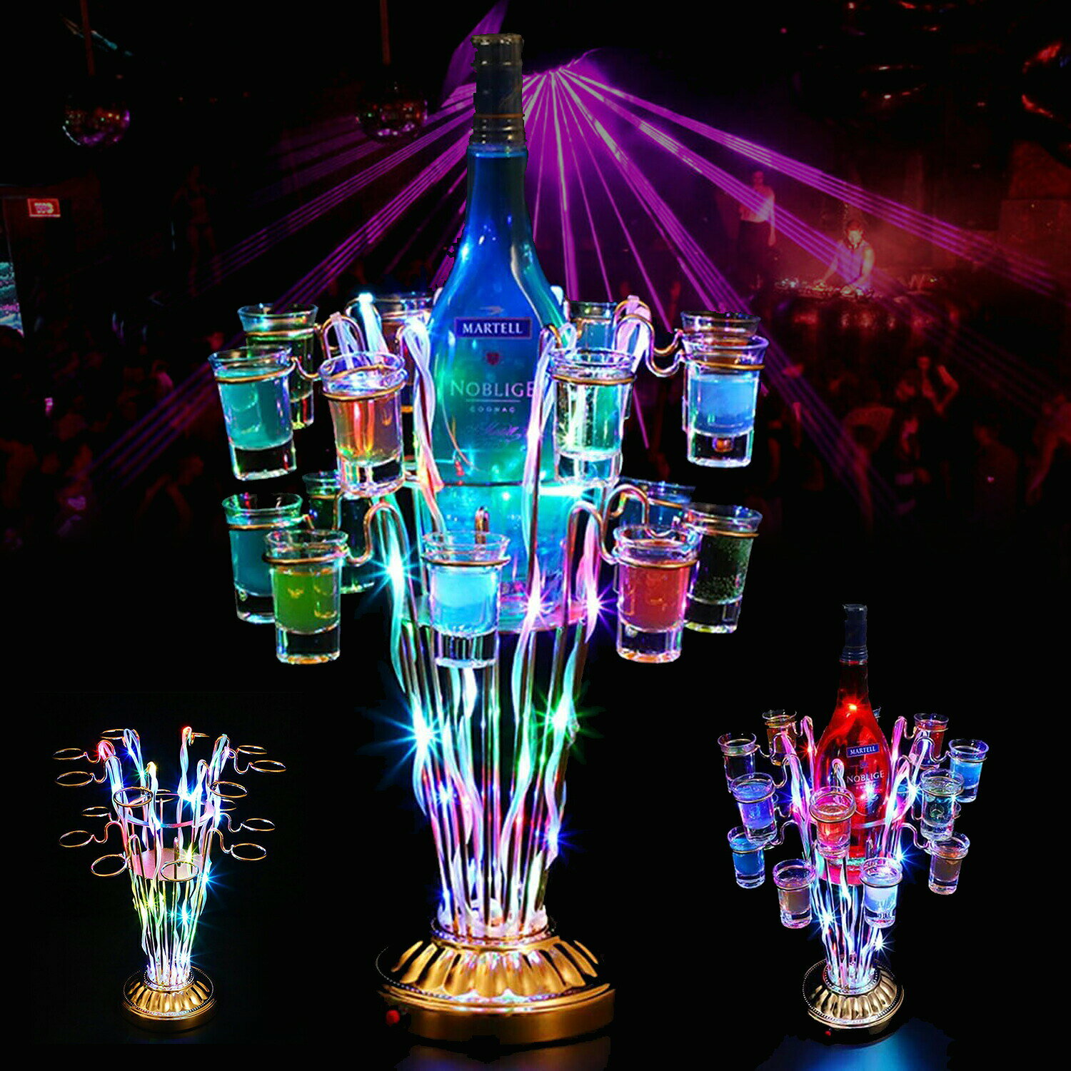 ワイングラス LED酒ボトル 表示棚 カ