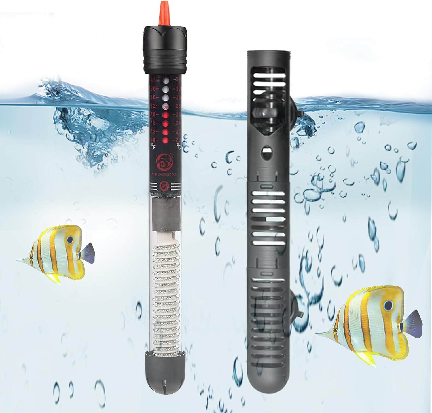 【SS限定50%OFF】水槽ヒーター 20-30L水槽適用 （50W） 20℃〜34℃水槽 ヒーター 魚 ヒーター 断熱性 石英ガラス管 温度調整 操作設置簡単 水槽給湯器 魚種飼育 一体型ヒーター 熱帯魚 ヒーター 水槽 ミニ 水中用 水温管理用 熱帯