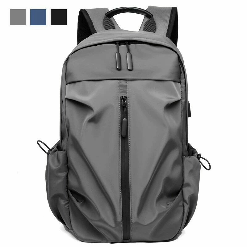 Rakuten - リュックサック メンズ パソコンバッグ オックスフォード PCポケット付き 大きめ 大容量 撥水機能 14インチワイド シンプル アウトドア カジュアル ファッション 旅行 通勤 出張 就活 全3色 ブラック ビジネスリュック バックパック パック