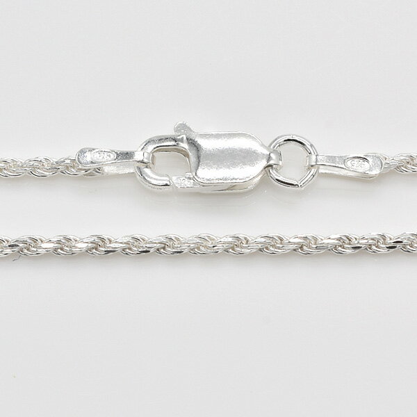 【15%OFFクーポン+WエントリーでP最大4倍】シルバー ネックレス カットロープチェーン 1.2mm 50cm チェーンのみ チェーンだけ シルバー 925 sv SILVER チェーン ネックレス メンズ レディース sv925　チェーン スターリングシルバー 銀