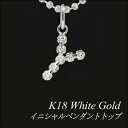 【全品10%OFFクーポン+全品ポイント10倍&ポイントバック祭】18金 ペンダントトップ イニシャル ペンダントトップ “Y”18金 ホワイトゴールド K18...