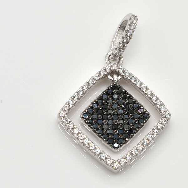 【15%OFFクーポン＆アフターセール23:59終了】マイクロセッティングペンダントトップ ひし形 モチーフ ペンダントトップ チャーム アイテム ペンダントトップのみ ペンダントヘッド ゆらゆら揺れる デザイン