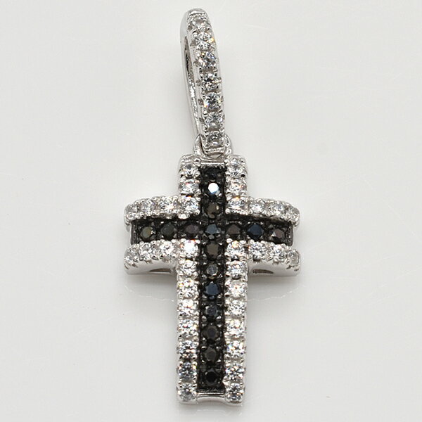 【15%OFFクーポン＆アフターセール23:59終了】マイクロセッティングペンダントトップ クロス モチーフ モノトーン デザイン ペンダントトップ チャーム アイテム ペンダントトップのみ ペンダントヘッド