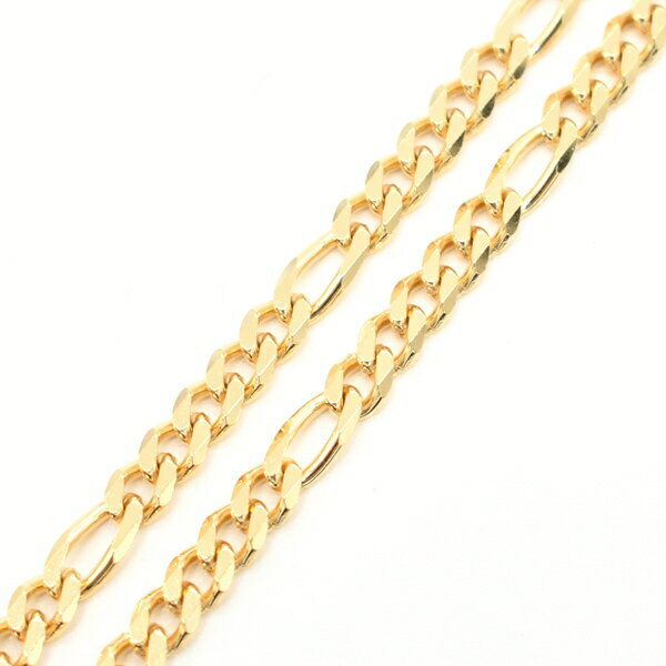 FLASH (オーダーチェーンのお店)の【15%OFFクーポン+全品ポイント5倍】18金 ネックレス フィガロチェーン 2.7mm 75cm ネックレス チェーン 18金 K18 18K イエローゴールド 180日間お修理保証｜アングル2