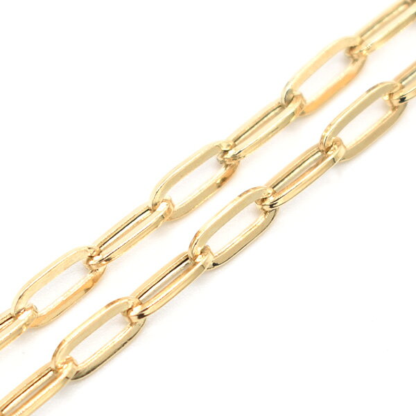 10金ネックレス 10金 K10 10K ペーパークリップチェーン 2.7mm 75cm イエローゴールド ネックレス チェーン flash-th-10006396 FLASH (オーダーチェーンのお店) サンプル画像2