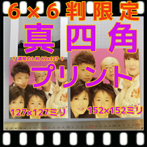 6×6判ブローニーカラー現像+真四角プリント127×127ミリ+インデックス（CDデータなし・不要）（現像済みからでも可能1シート単位）