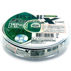 【400枚まとめ買い】SuperX 8倍速 DVD-R メディア 10枚スピンドル アナログ録画用 プリンタブル SX DVR120 8XPW10 40個セット 箱売り【返品交換不可】**