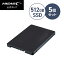 *5ĥå HIDISC ¢SSD 512GB 2.5inch SATA åɥơȥɥ饤֡SSD512G