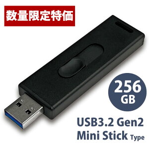 ڿ̸òMiniStickݡ֥SSD 256GB USB3.2 Gen2б (ǡ/Ͽ) MFMSSD256GJP3R [Х륯] [ʸԲ]