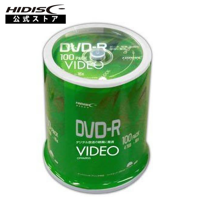 HIDISC Ͽ DVD-R ǥ VVVDR12JP100 4.7GB 116® 󥯥åȥץ󥿡б 100