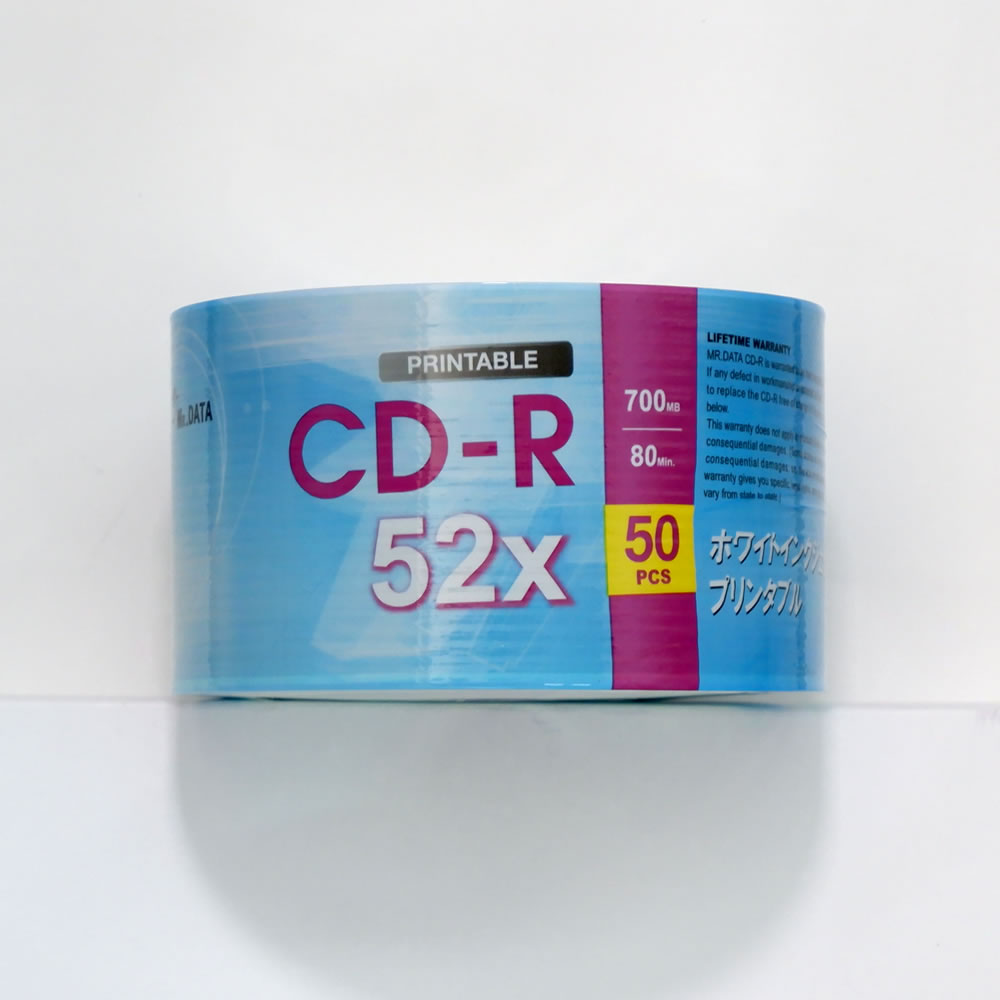 【6000枚まとめ買い☆送料無料】 MRDATA CD-R 700MB　50枚x120パック　エコパック MR CDR Bulk WP CF50Px120 箱売り【返品交換不可】