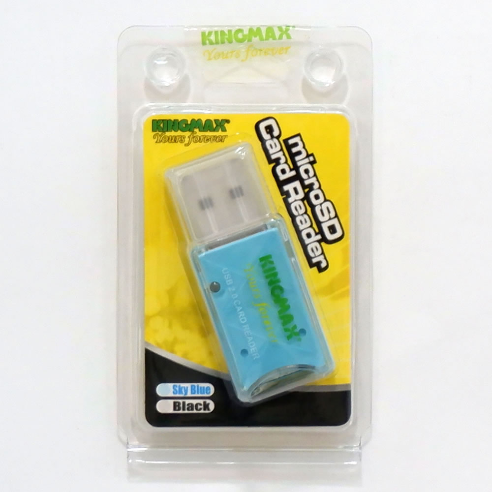 超小型で便利なUSBカードリーダー MICROSD_CARD_READER_SKYBLUE