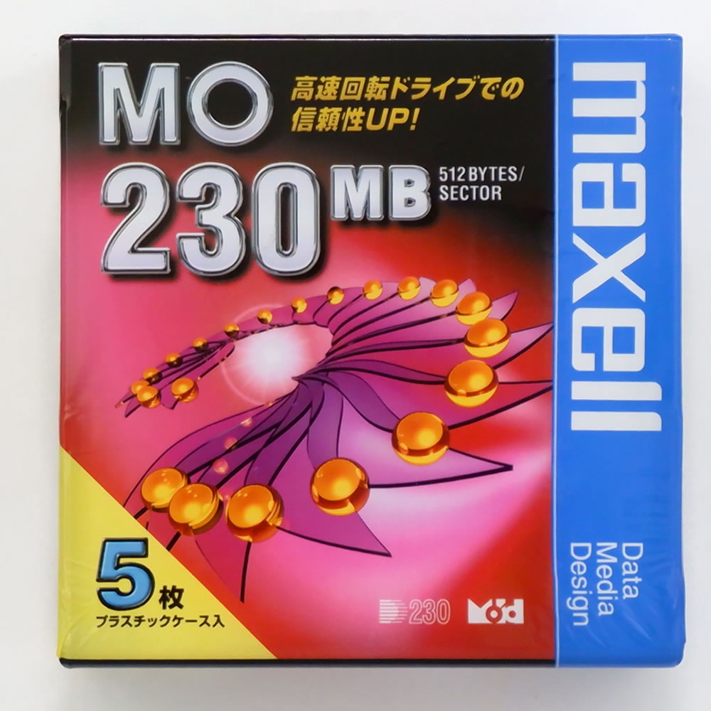 こちらはアウトレット商品となっております。経年劣化のため、一部パッケージに破れがあったり、ケースが割れている場合がございますが、商品には問題ございませんので安心してお使いいただけます。ご購入の際は、予めご了承ください。 【商品概要】 ■製品型番：MA-M230B5P ■JANコード：4902580318390 ■記憶容量：230MB ■フォーマット：アンフォーマット ■入り数：5枚