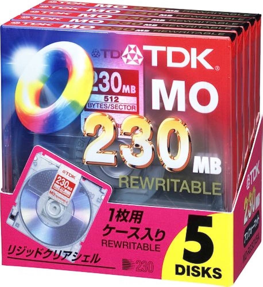 【アウトレット】在庫限り！TDK 3.5インチ MOディスク 230MB アンフォーマット 5枚パック