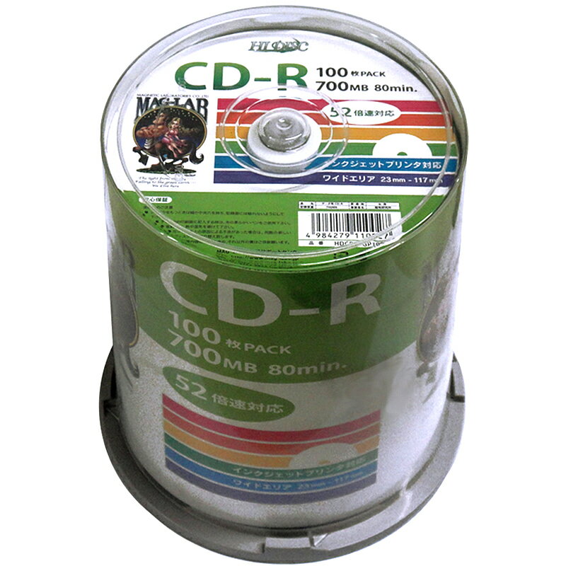 HIDISC CD-R ǡ 700MB 52®б 100 ԥɥ륱