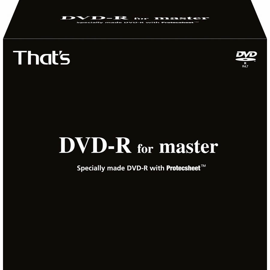 DVD-R for master 日本製 太陽誘電 That’s DVD-R メディア 10枚 DVD-R　データ用　白色無地・セラミックコート**