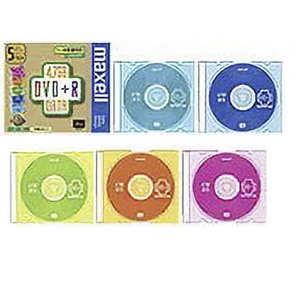 日立マクセル DVD+R メディア ミックス 5枚**の商品画像