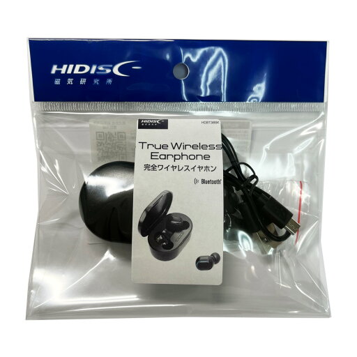 【リファービッシュ】 HIDISC 完全ワイヤレスイヤホン R-HDBT38BK 【リファービッシュ】 HIDISC 完全ワイヤレスイヤホン R-HDBT38BK