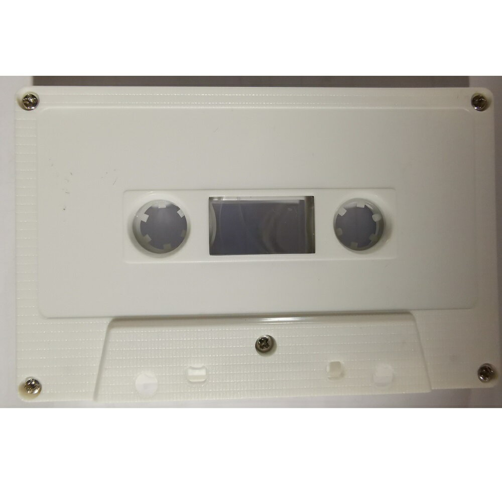 カセットテープ材料(ハーフ)_白_角窓_タブなし 563個セット